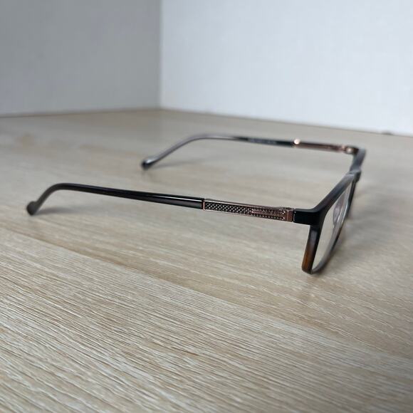 Hugo Boss 8105 C4 Eyeglasses Brown Frames Only 49-17-140 France Excellent Cond - Picture 8 of 8